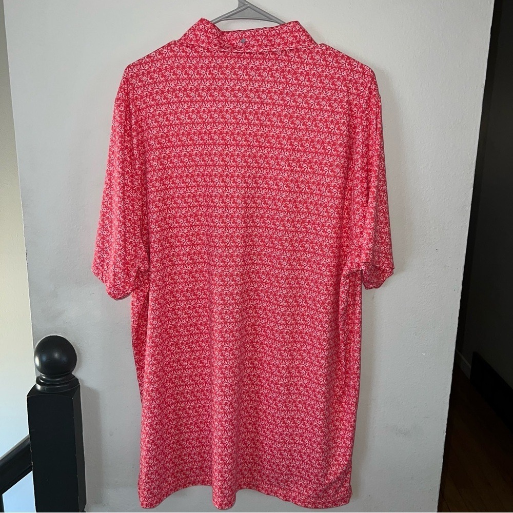 1764 Men's Gear Up Bicycles Red/Hibiscus Golf Polo Shirt - XL - Picture 5 of 10